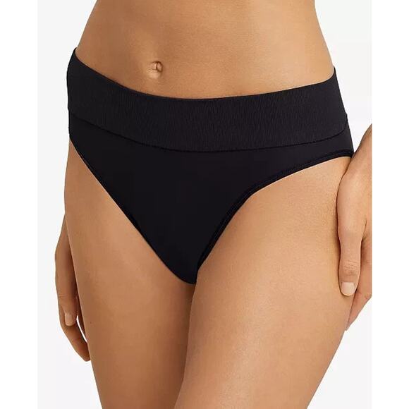 Maidenform M Seamless High Leg Bikini Underwear, Black, Size M 0432 - Picture 1 of 3